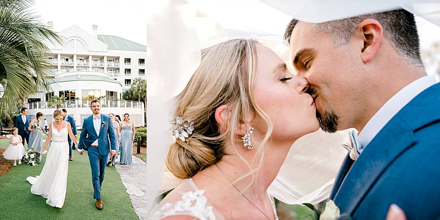 Westin Hilton Head Island Wedding bride and groom photos