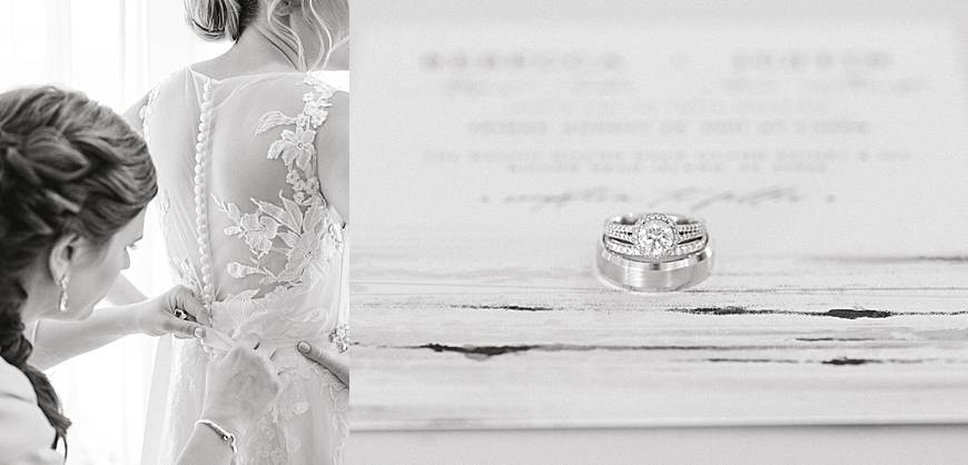 wedding rings bridal gown
