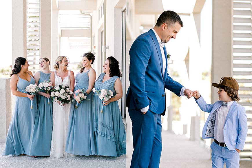bridesmaid blue dresses